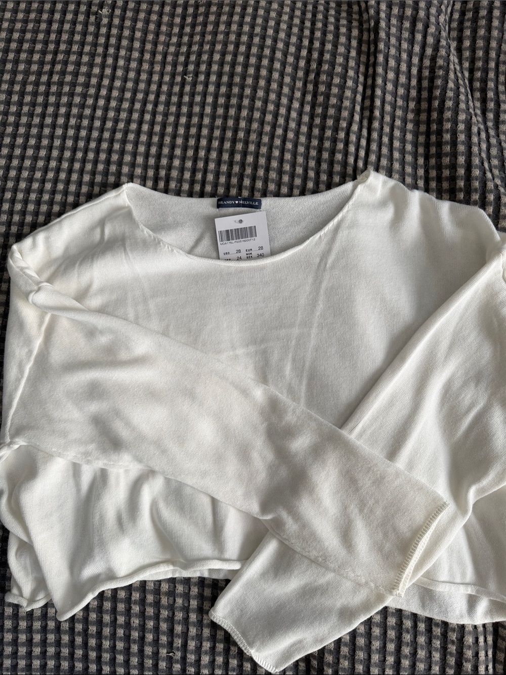 Brandy Melville Cropped White Sweater